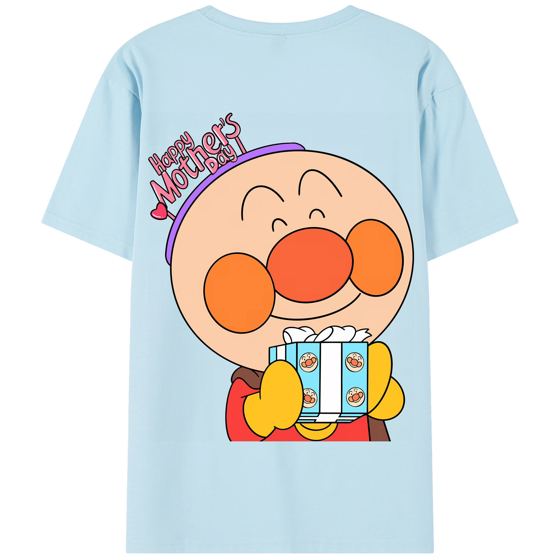 （画像用） アンパンマン Anpanman 綿100％半袖Tシャツ（背面プリント）